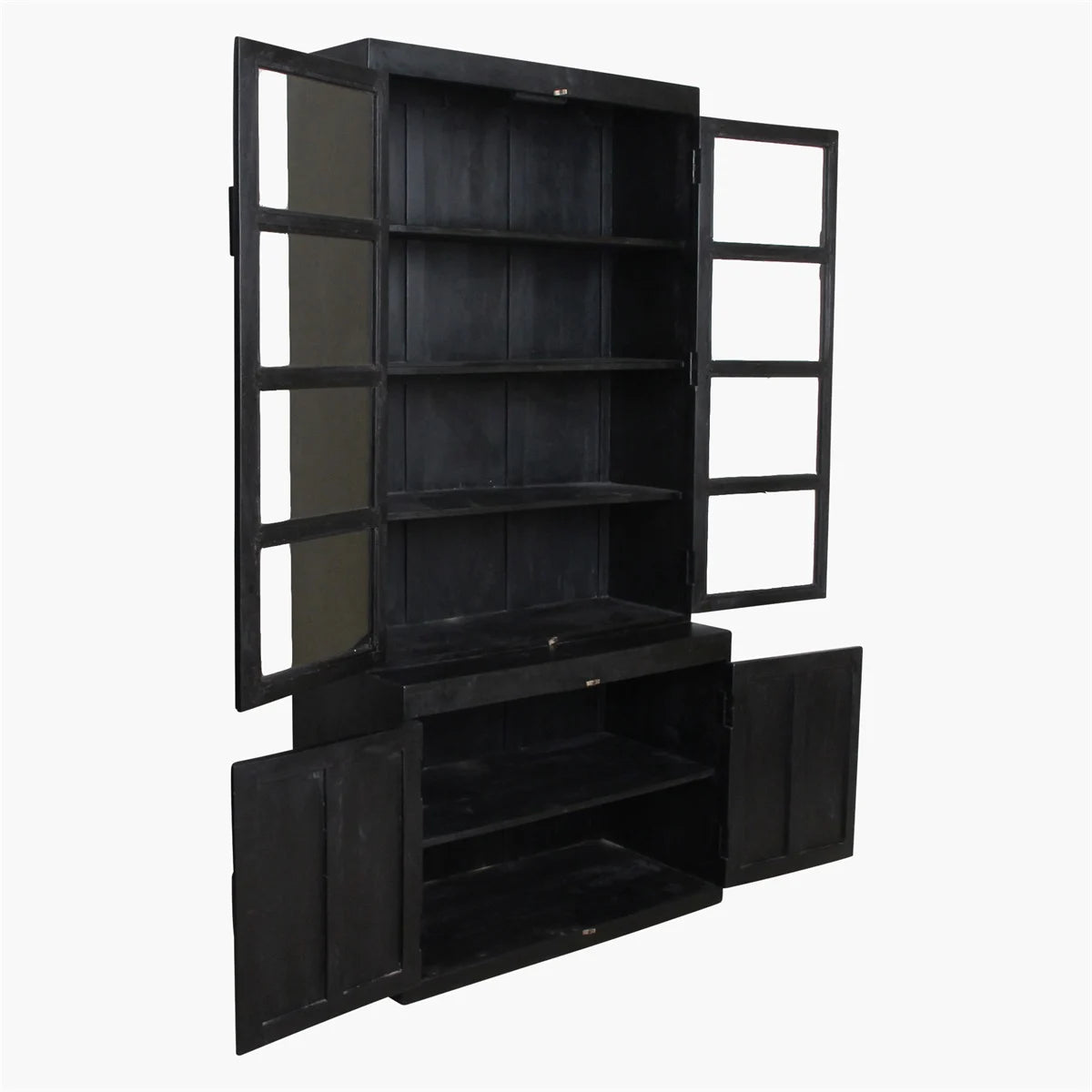 Vitrine schwarz von STUFF Loft mit kleinem Ablageschrank bei STUFF Shop kaufen