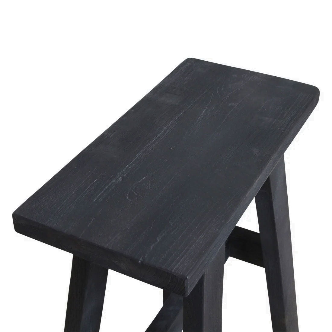 Schwarze Haltestellenbank