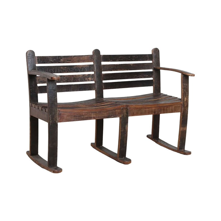 Zweisitzige 'Barrel Bond Bank' aus der Cooper's Craft Kollektion, gefertigt aus alten Whiskeyfässern mit einer tiefen Vintage-Patina