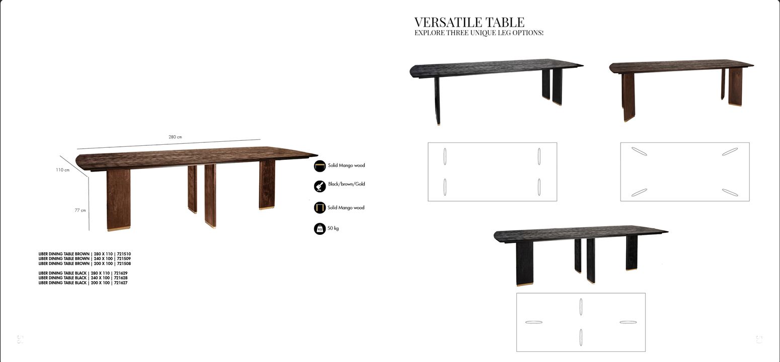Esstisch Ostara Black Designer