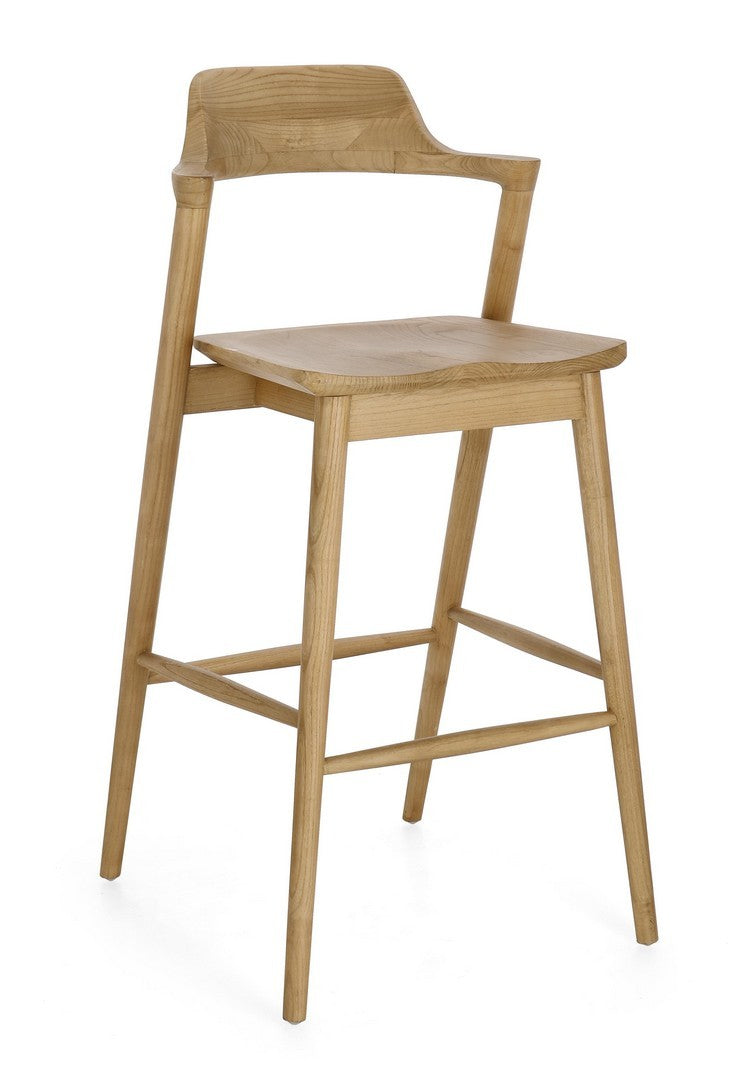 Barhocker Amery aus Sungkai-Holz von Bizzotto mit mattem Finish