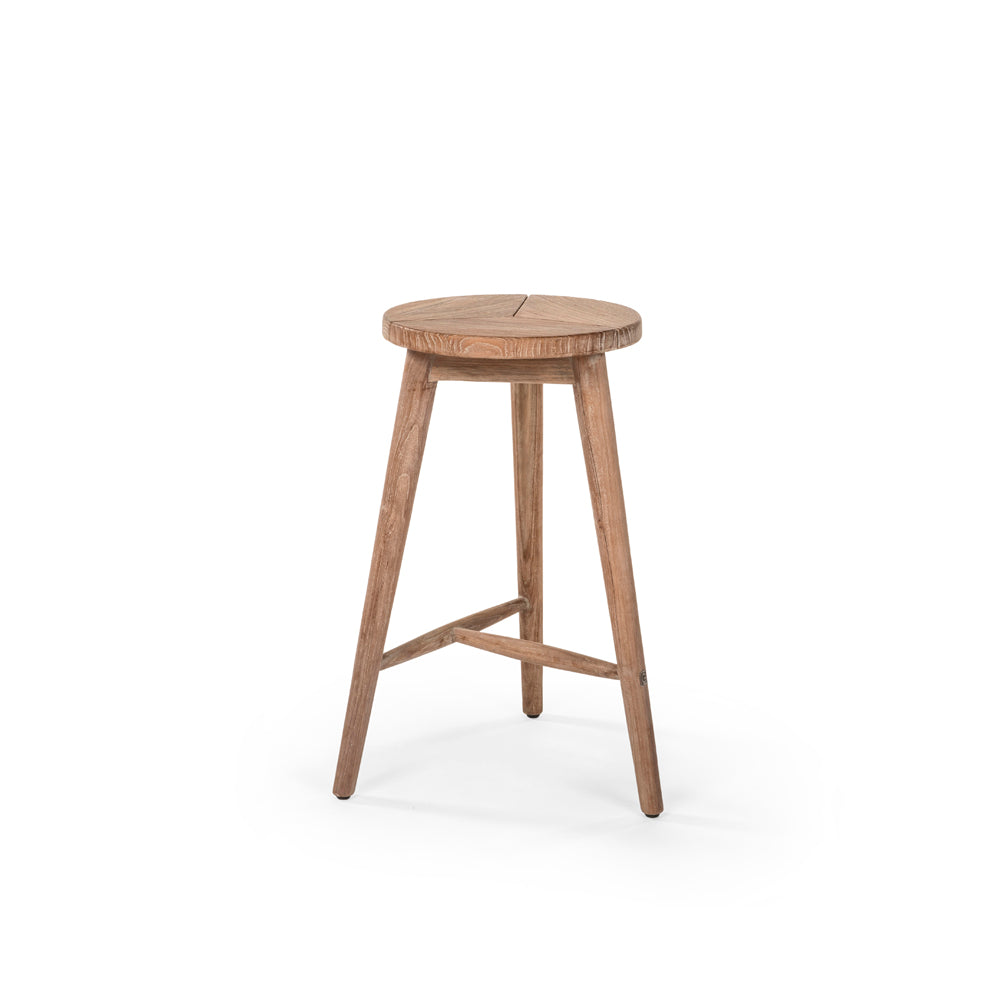 Outdoor Barhocker Asti Teak recycelt in Natural Grey von Gommaire