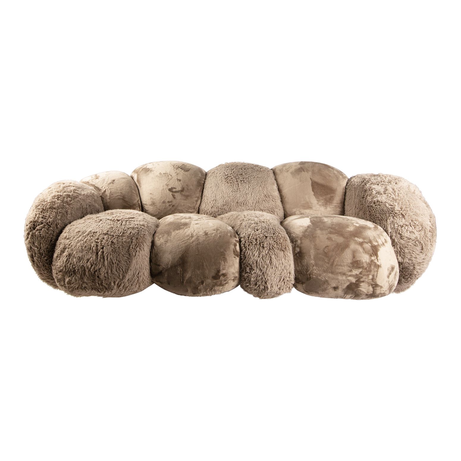 Curvae Sofa Lush in Taupe von PTMD in luxuriösem Stoff
