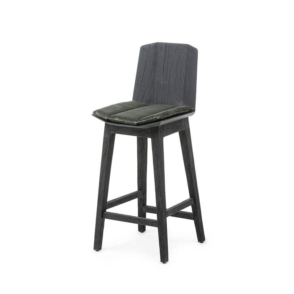 Barstuhl Alba Teak Fume mit Polster in modernem Design
