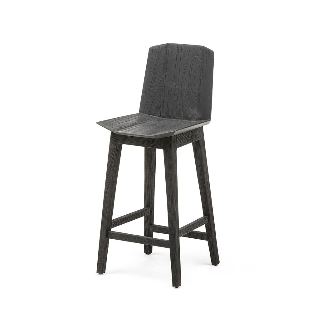 Barstuhl Alba Teak Fume ohne Polster in modernem Design