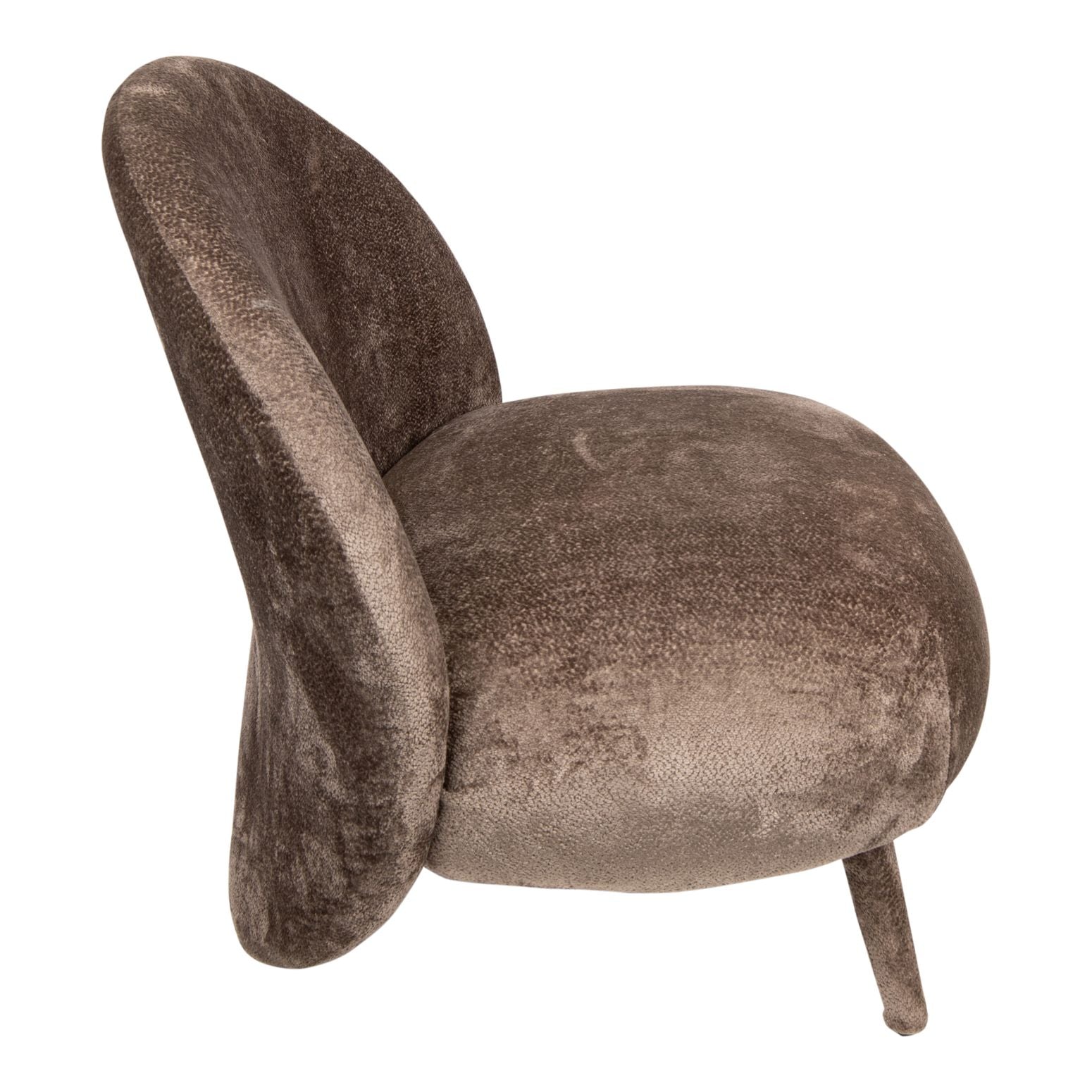 Sessel Eonas Fauteuil in Mocca, Seitenansicht