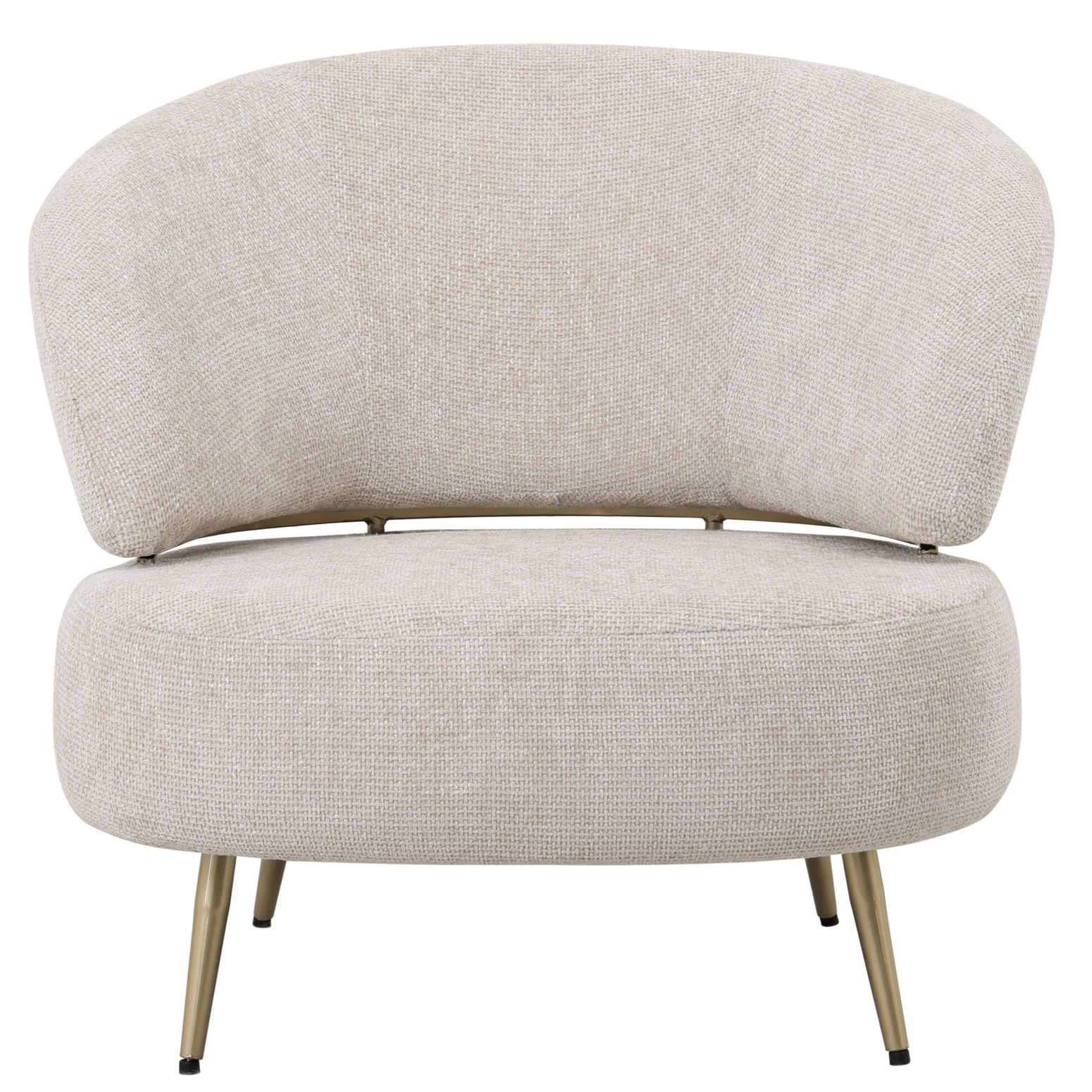 Vorderansicht des Franklyn Fauteuil Dove Sessels