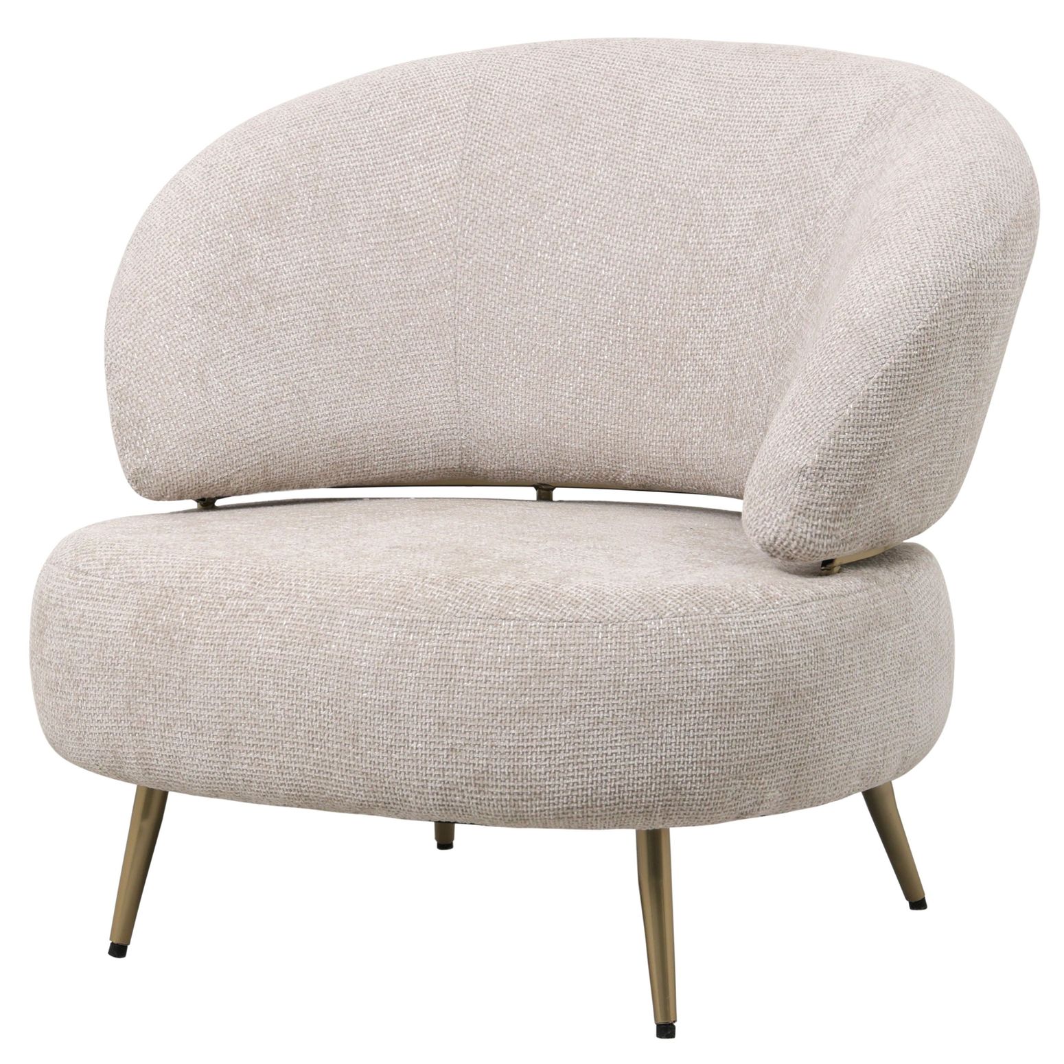Vorderansicht des Franklyn Fauteuil Dove Sessels