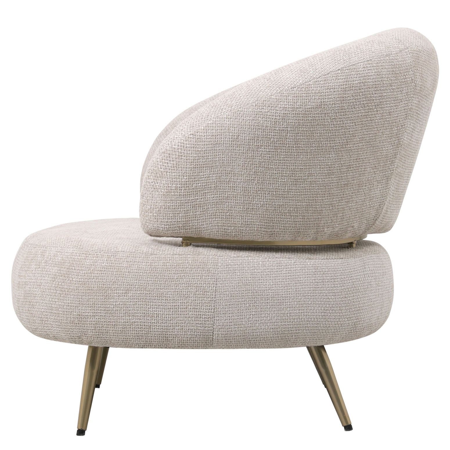 Seitenansicht des Franklyn Fauteuil Dove Sessels