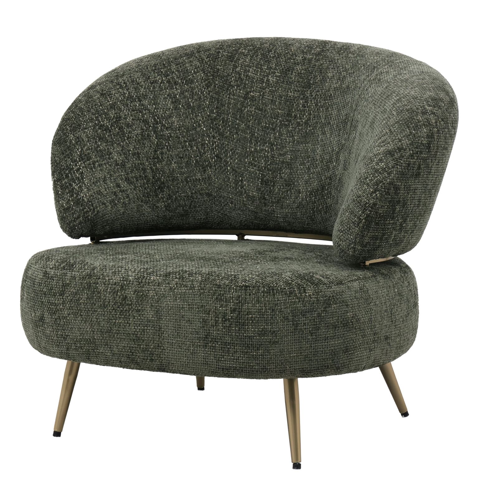 Vorderansicht des Franklyn Fauteuil Olive Sessels