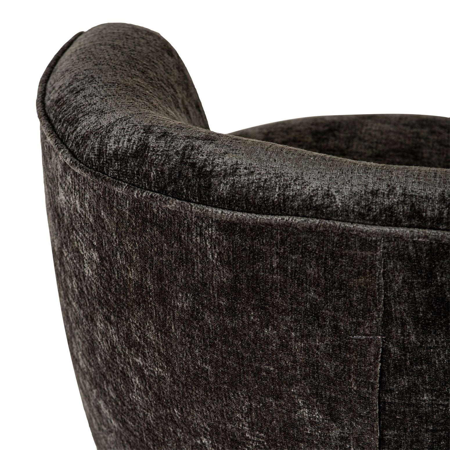 Sessel Grasa Anthracite mit luxuriösem Fiore-Stoff und Nosagfedern für extra Komfort.
