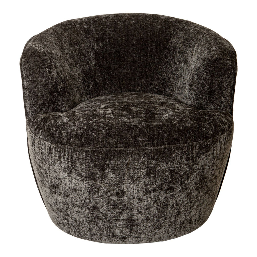 Sessel Grasa Anthracite mit luxuriösem Fiore-Stoff und Nosagfedern für extra Komfort.