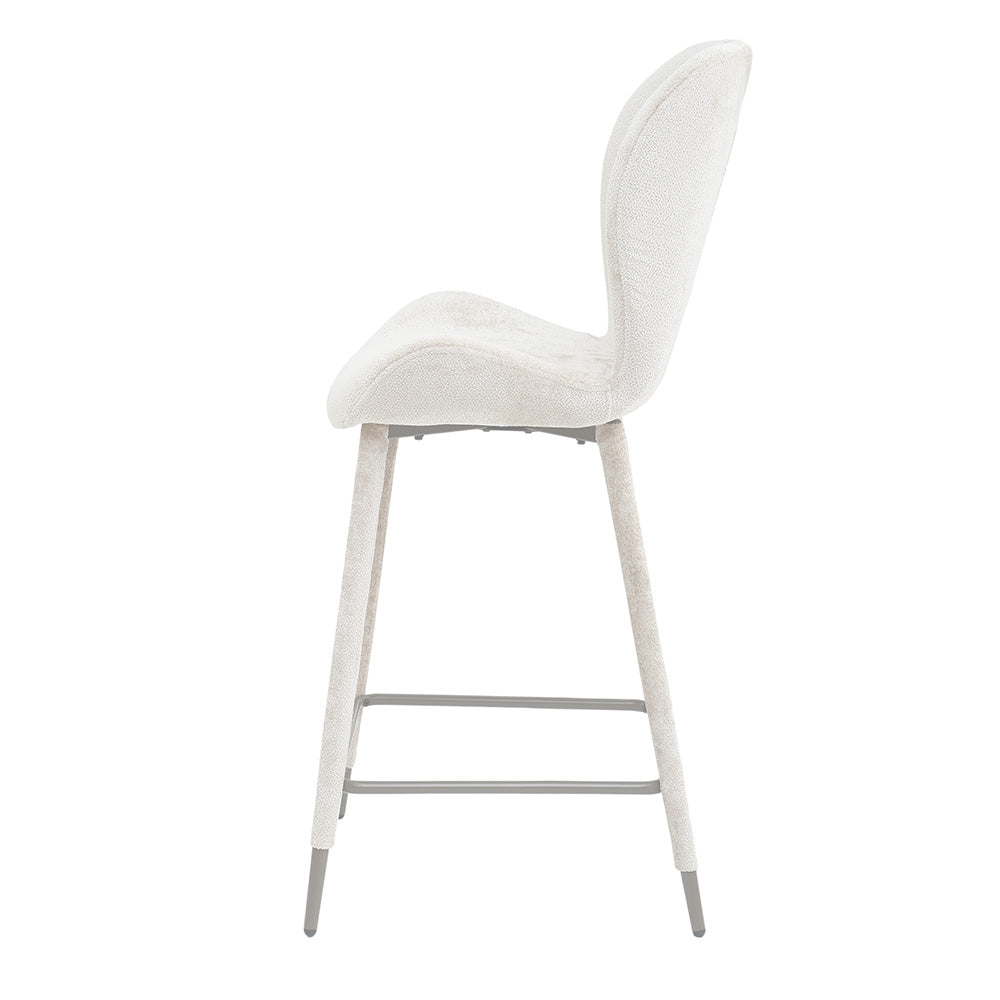 Seitenansicht des Barstuhls Thor Aphrodite Beige von PTMD