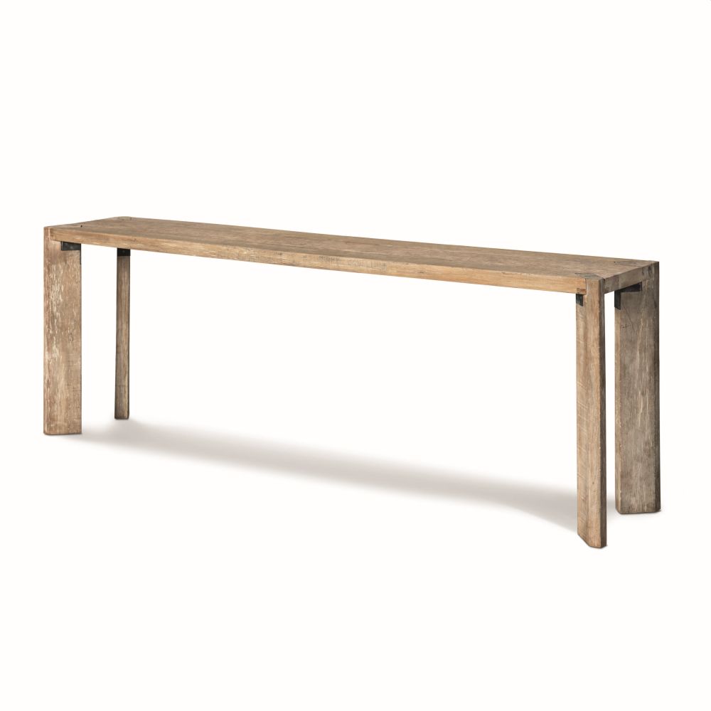 Konsolentisch Archie Old Wood von Gommaire aus recyceltem Holz in Original-Patina.