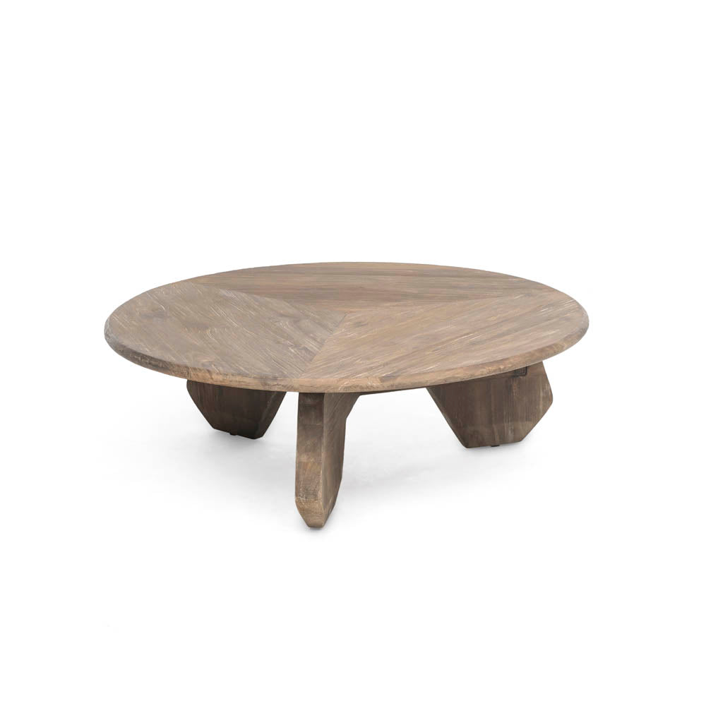 Couchtisch Day Medium Teak von Gommaire in authentischem Braun