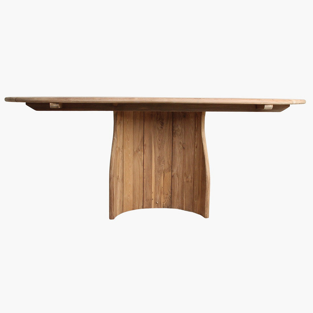 Outdoor-Esstisch Teakscape oval aus FSC-zertifiziertem Teakholz, 200 x 90 cm, wetterfest für Garten und Terrasse