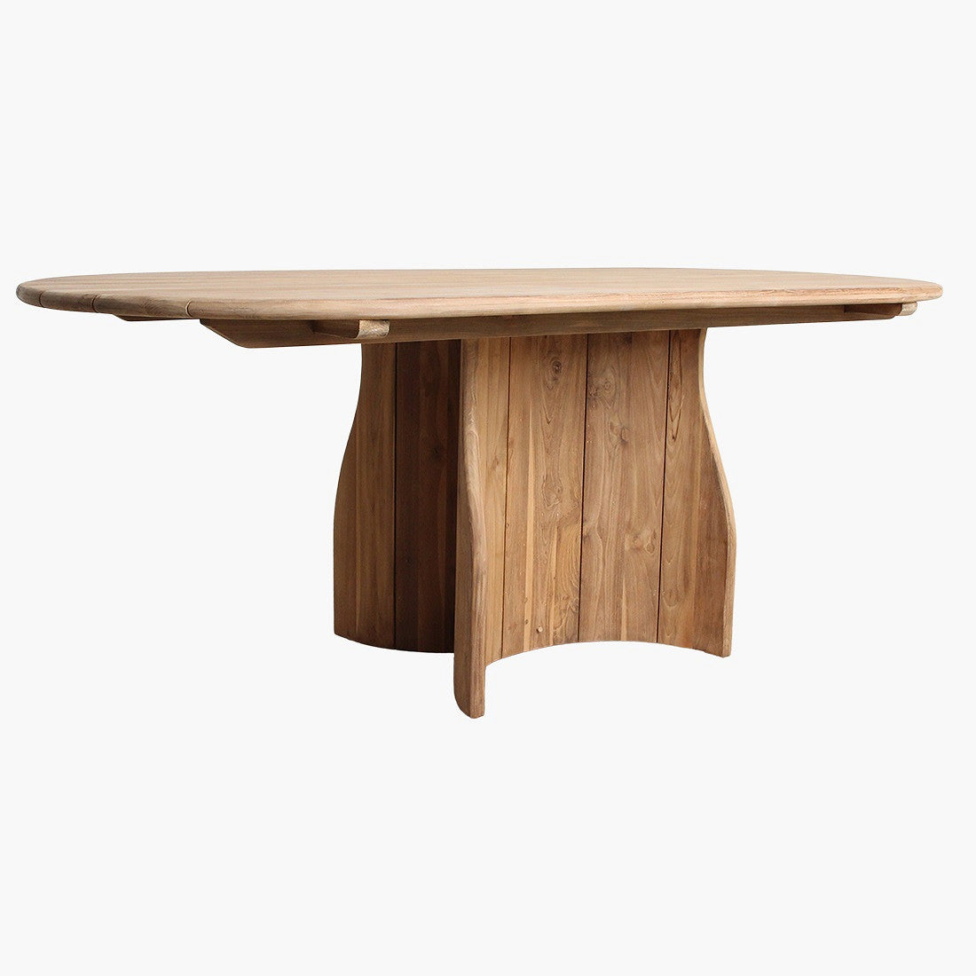 Outdoor-Esstisch Teakscape oval aus FSC-zertifiziertem Teakholz, 200 x 90 cm, wetterfest für Garten und Terrasse
