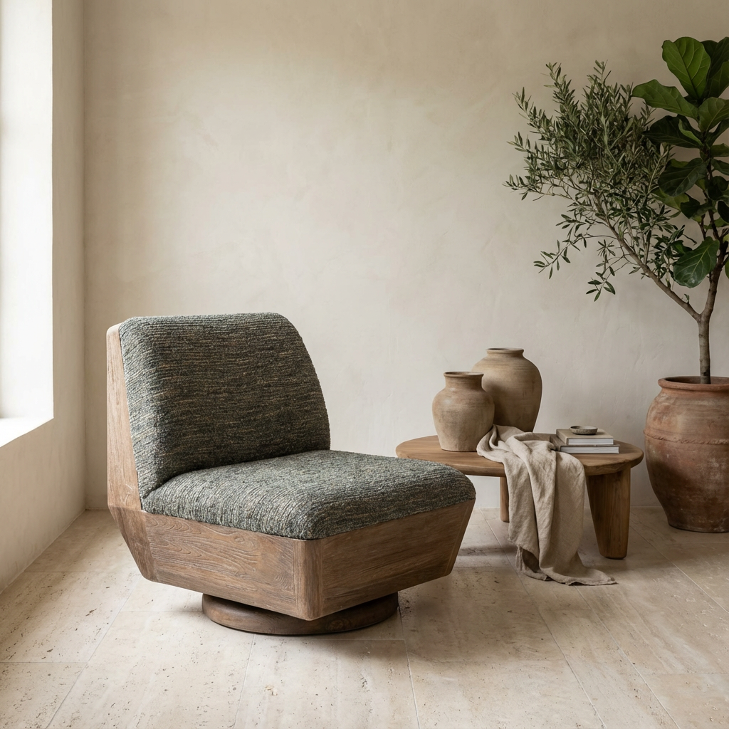 Sessel drehbar Jules Teak | Elegantes Design & Komfort | Gommaire bei STUFF Shop kaufen