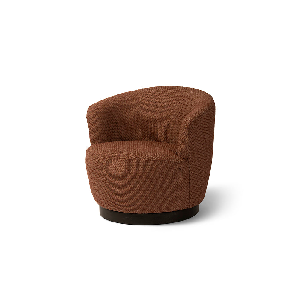 Club-Sessel Nathan Terracotta von Gommaire in warmem Terracotta-Farbton mit Drehfunktion