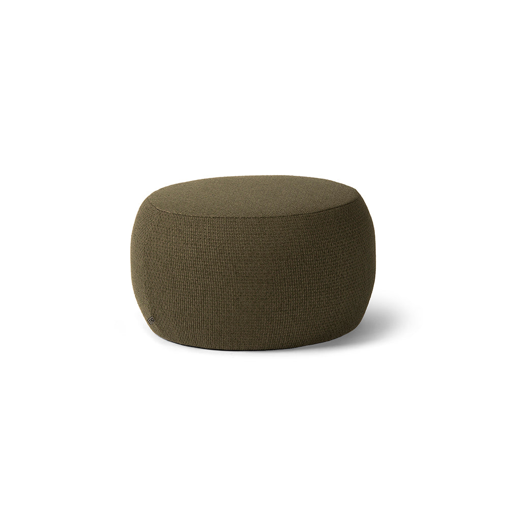 Pouf Nathan Green Large von Gommaire als vielseitiger Pouf oder Beistelltisch in Grün