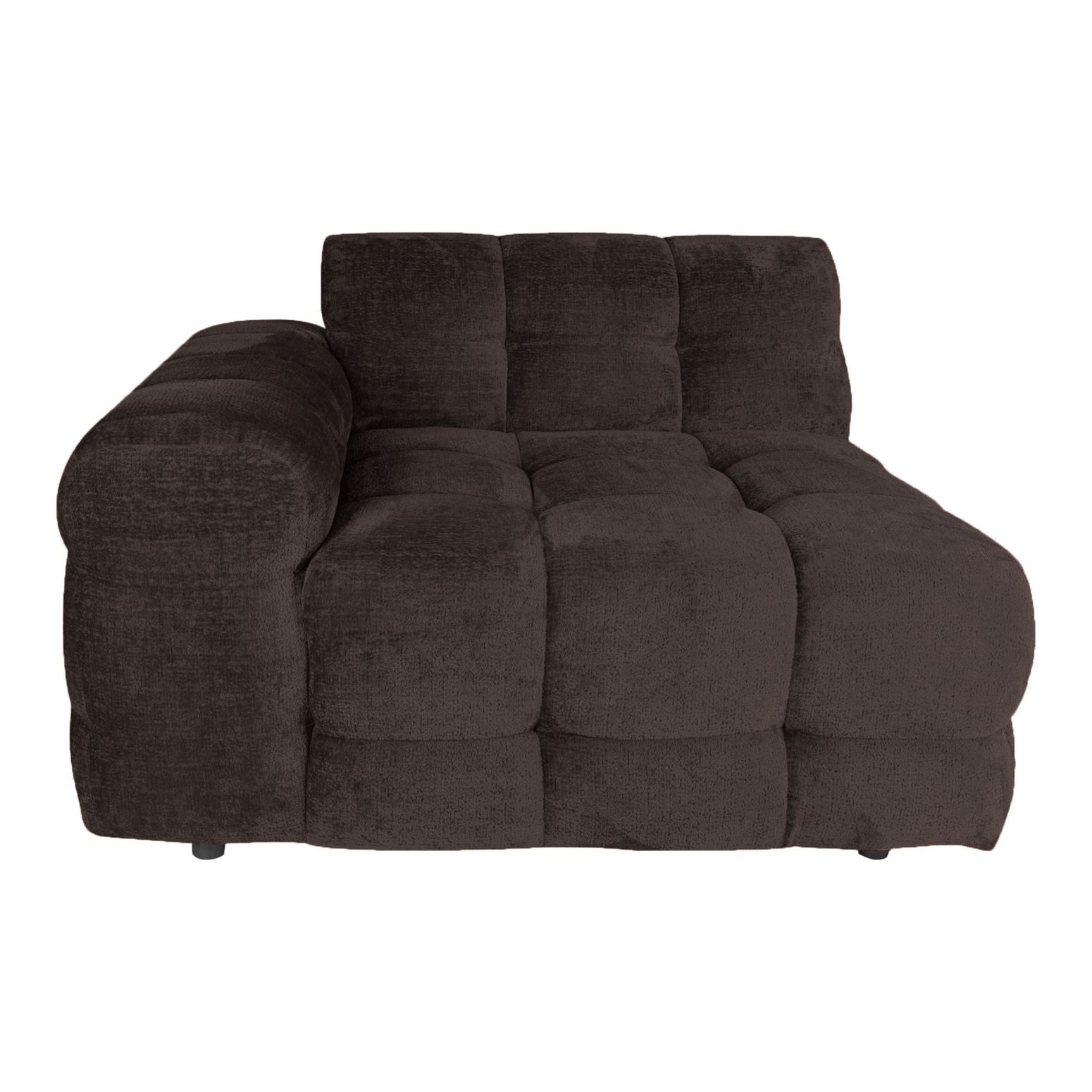 Sofa-Element Jidde Arm links von PTMD – Modul für individuelle Wohnlandschaften in Dunkelgrau