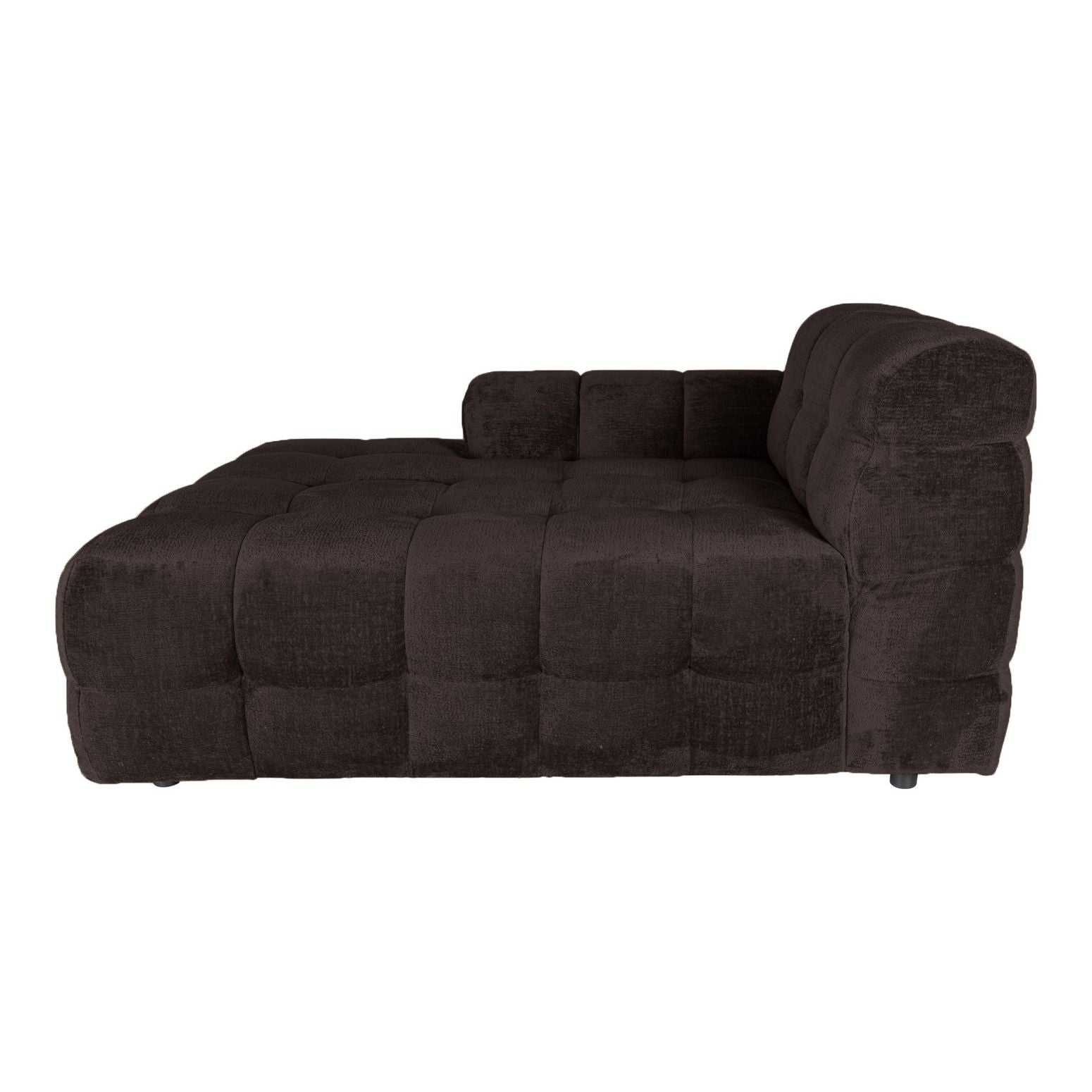 Sofa-Element Jidde Chaise Longue Arm links von PTMD in Dunkelgrau – luxuriöse Erweiterung für modulare Wohnlandschaften