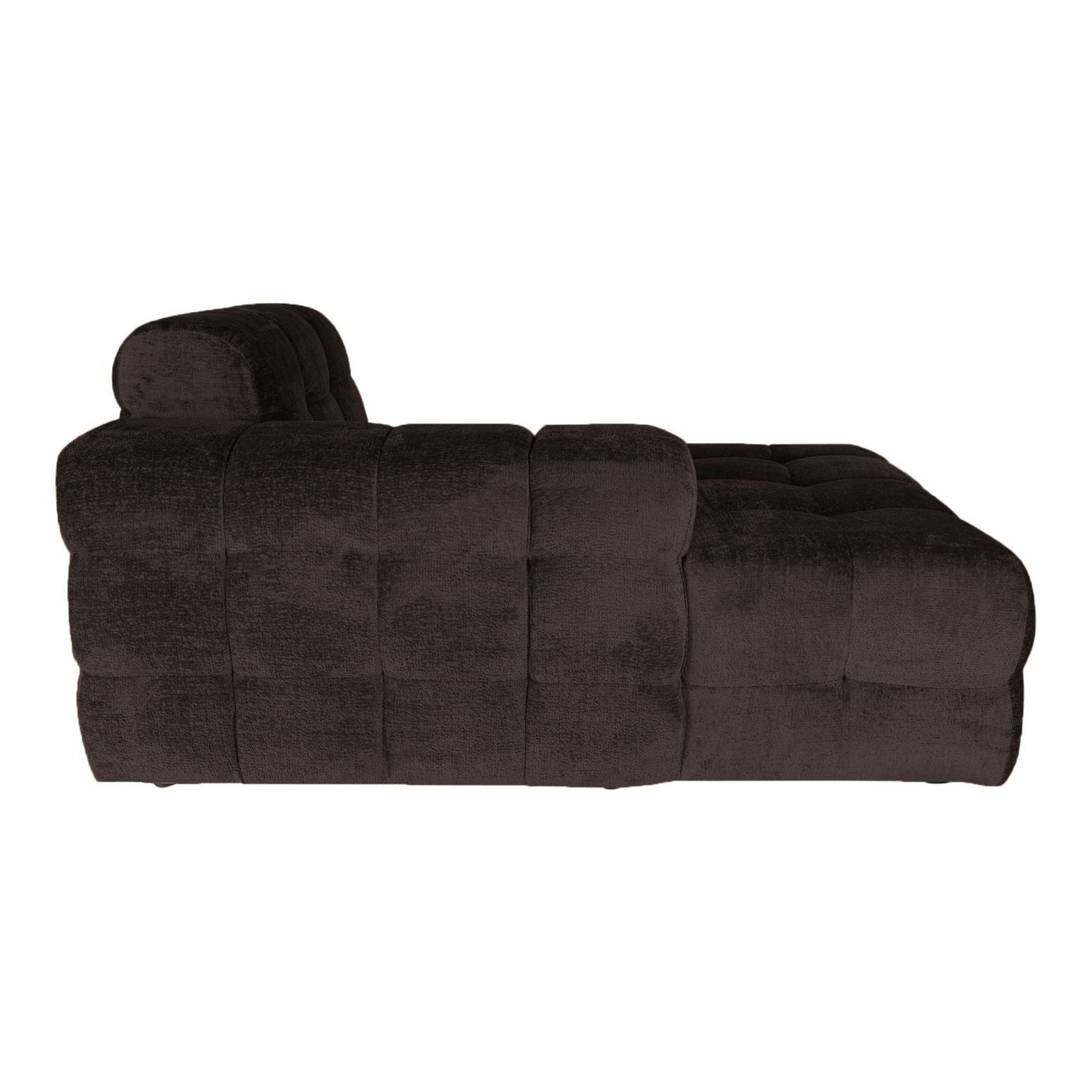 Sofa-Element Jidde Chaise Longue Arm links von PTMD in Dunkelgrau – luxuriöse Erweiterung für modulare Wohnlandschaften