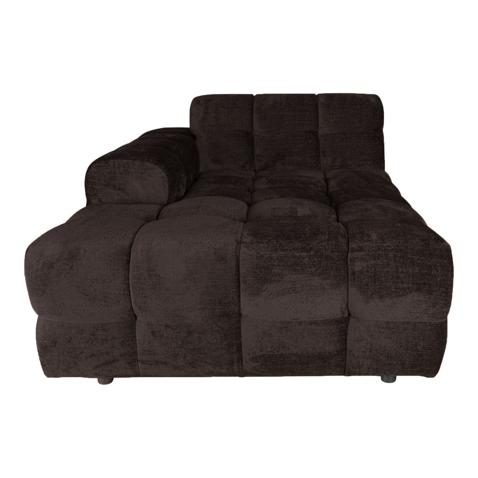 Sofa-Element Jidde Chaise Longue Arm links von PTMD in Dunkelgrau – luxuriöse Erweiterung für modulare Wohnlandschaften