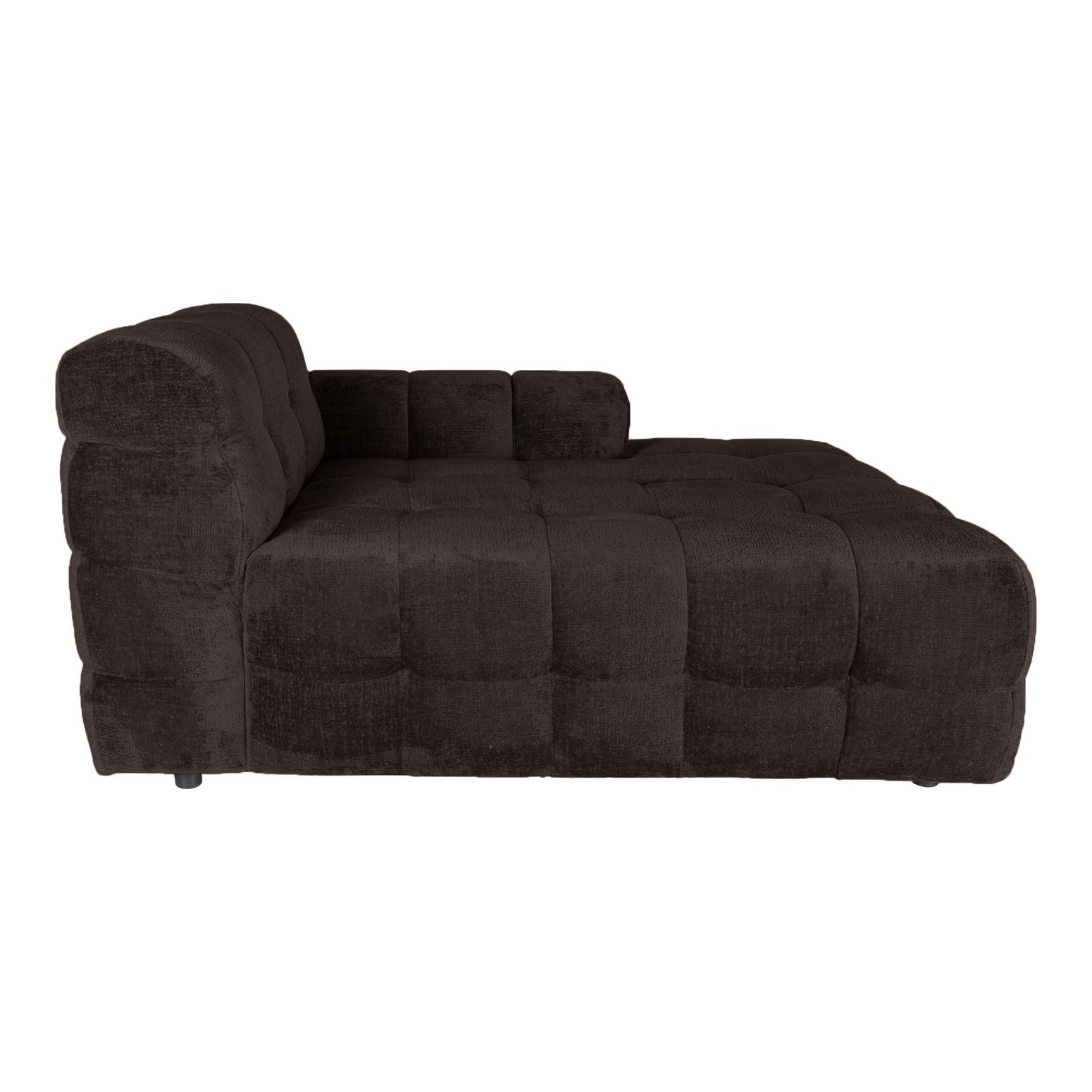 Sofa-Element Jidde Chaise Longue Arm rechts von PTMD in Dunkelgrau – komfortable Erweiterung für modulare Wohnlandschaften