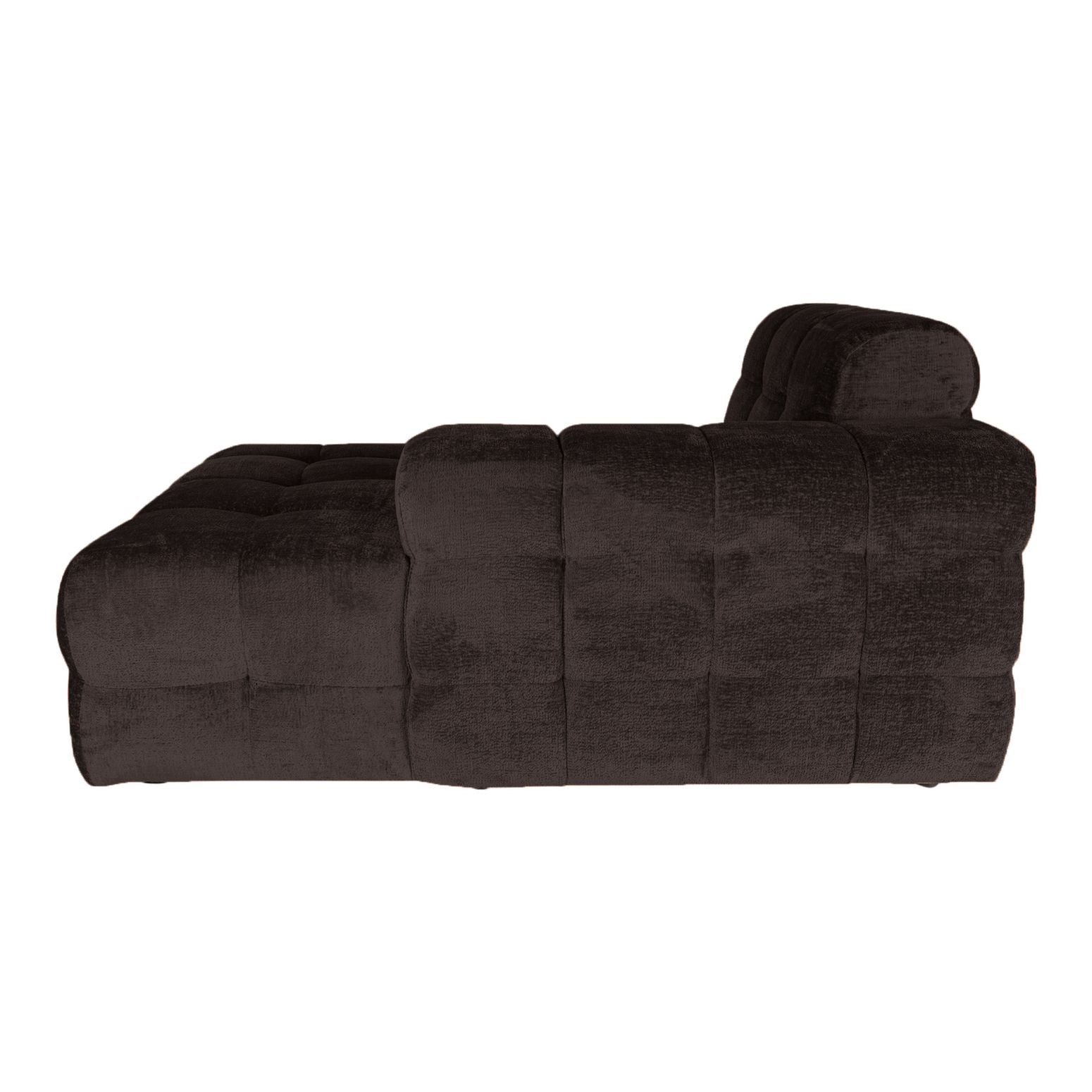 Sofa-Element Jidde Chaise Longue Arm rechts von PTMD in Dunkelgrau – komfortable Erweiterung für modulare Wohnlandschaften