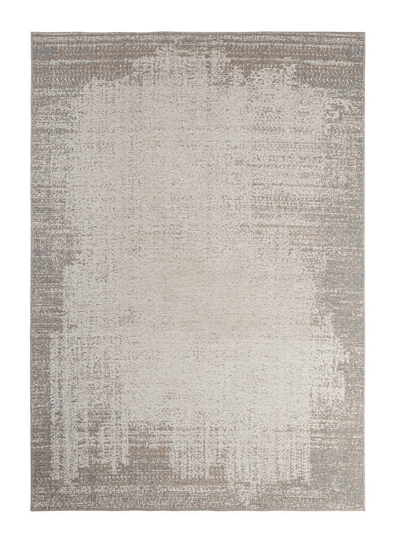 Teppich Silvia Blau-Grau 200x290 aus recyceltem Polyester und Jute für den Innenbereich