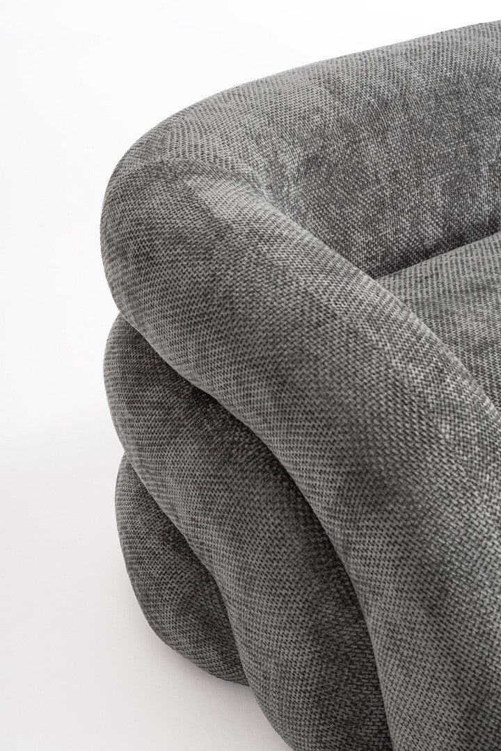 Sofa Clemence in Dunkelgrau von Bizzotto, moderne Form und hochwertiger Polyesterbezug.