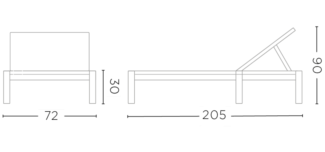 Sonnenliege Mieke von Gommaire ohne Polster bei STUFF Shop online kaufen