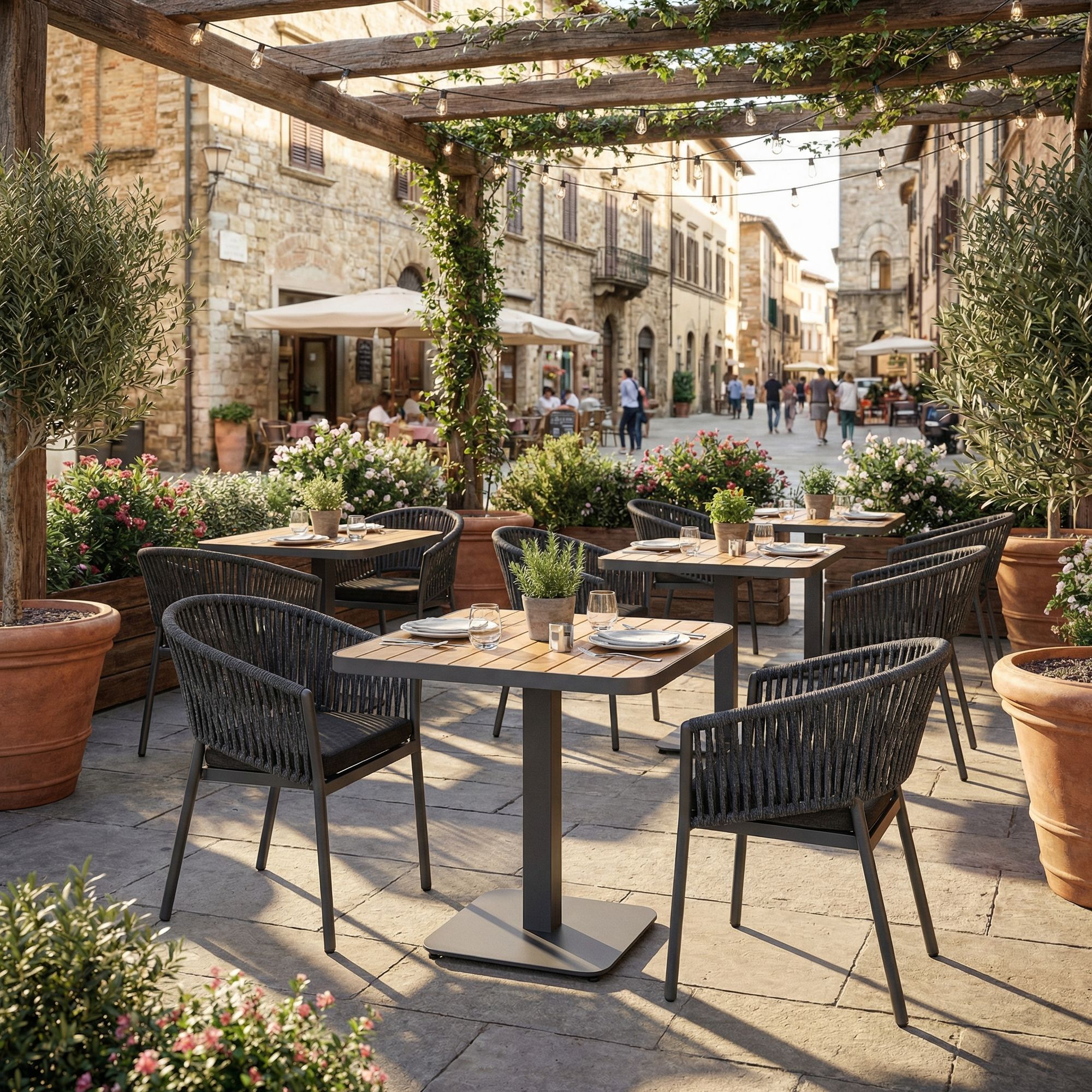 Outdoor Bistrotisch Belmar Weiß