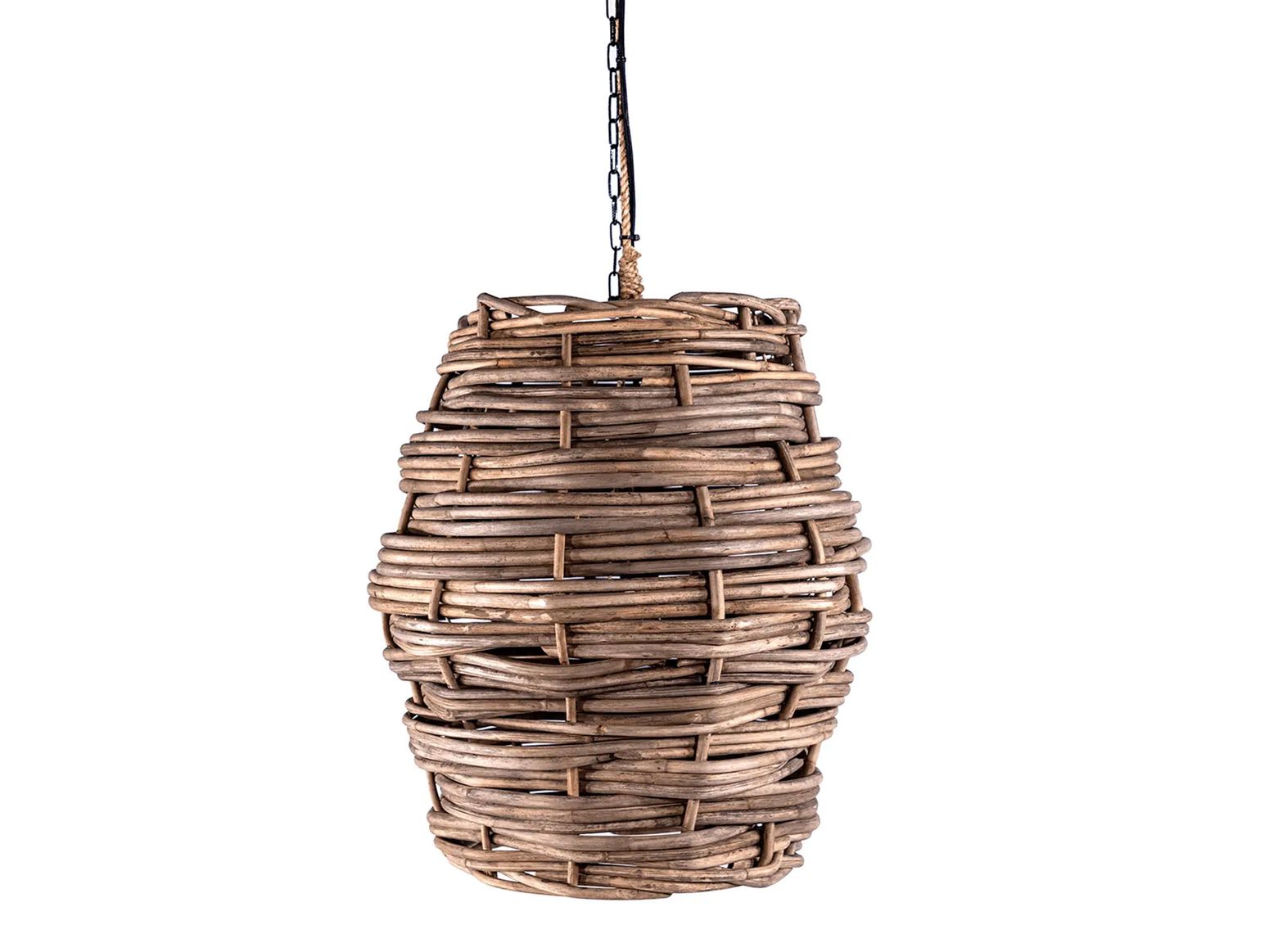 Hängelampe Irving Outdoor Small aus CL Rattan – Gommaire Organic Living