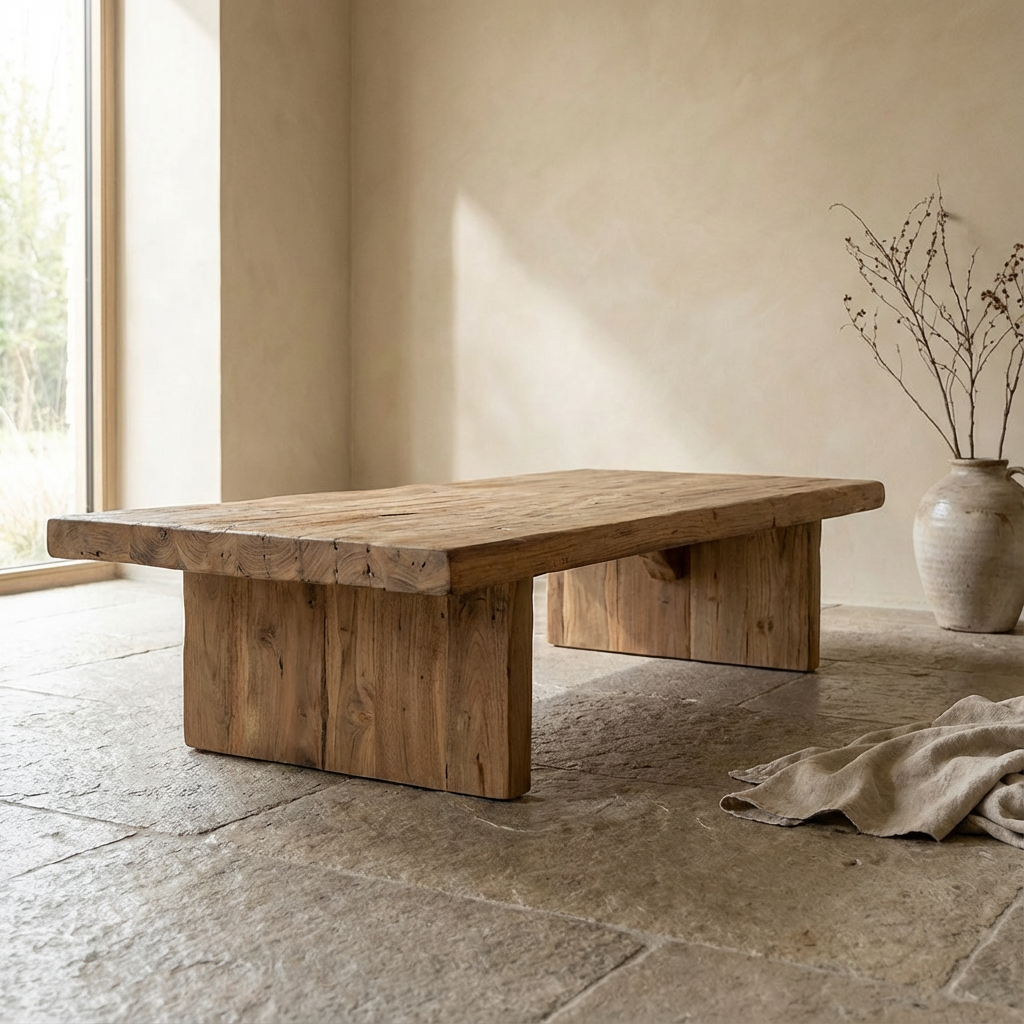 Couchtisch aus FSC®-zertifiziertem recyceltem Teakholz, 140 × 60 × 30 cm, STUFF Vintage Living