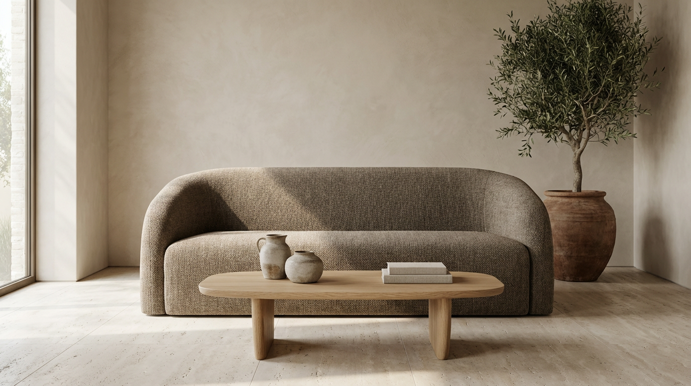  Sofa Damian 3-Sitzer in Bisque aus der Gommaire Organic Living Kollektion bei STUFF Shop kaufen