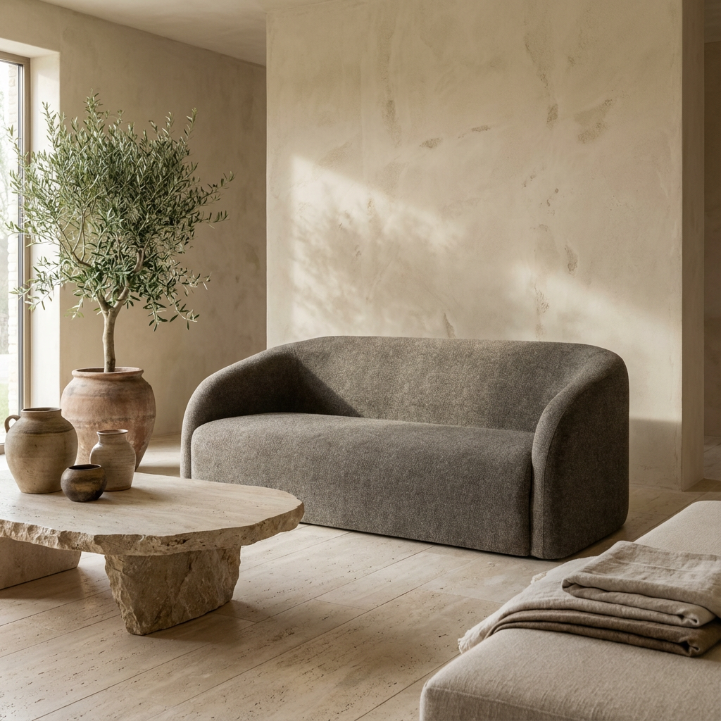  Sofa Damian 3-Sitzer in Bisque aus der Gommaire Organic Living Kollektion bei STUFF Shop kaufen