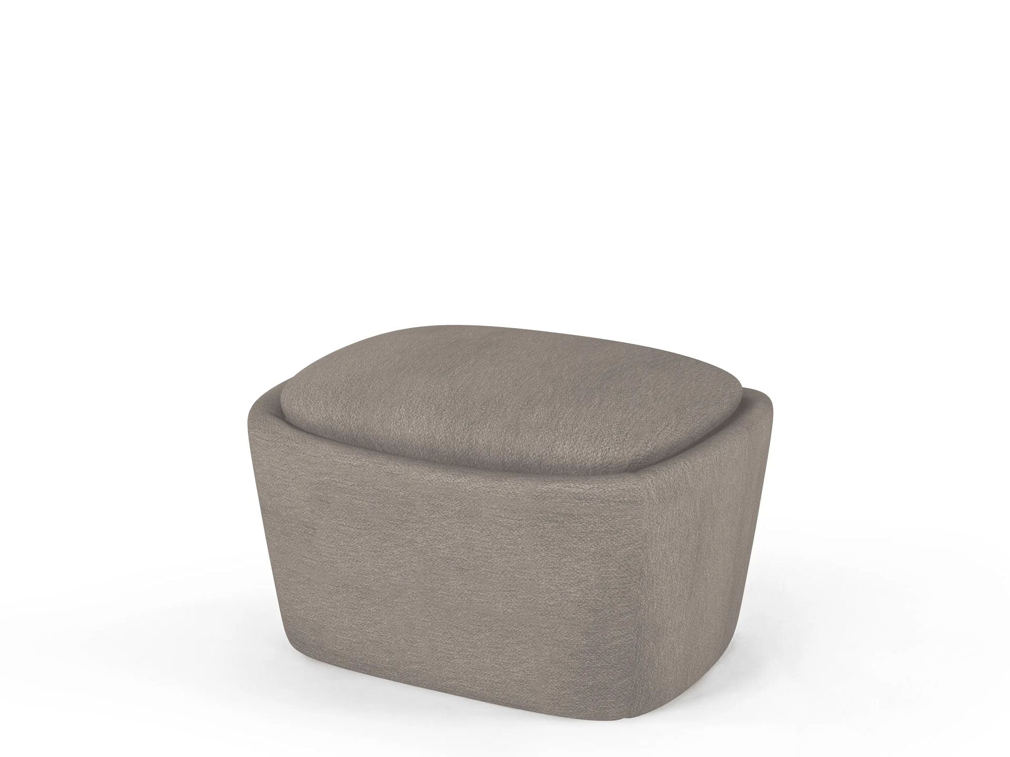 Gommaire Polsterhocker Liam Sand – eleganter Indoor Hocker mit Stoffbezug in hellem Sandton