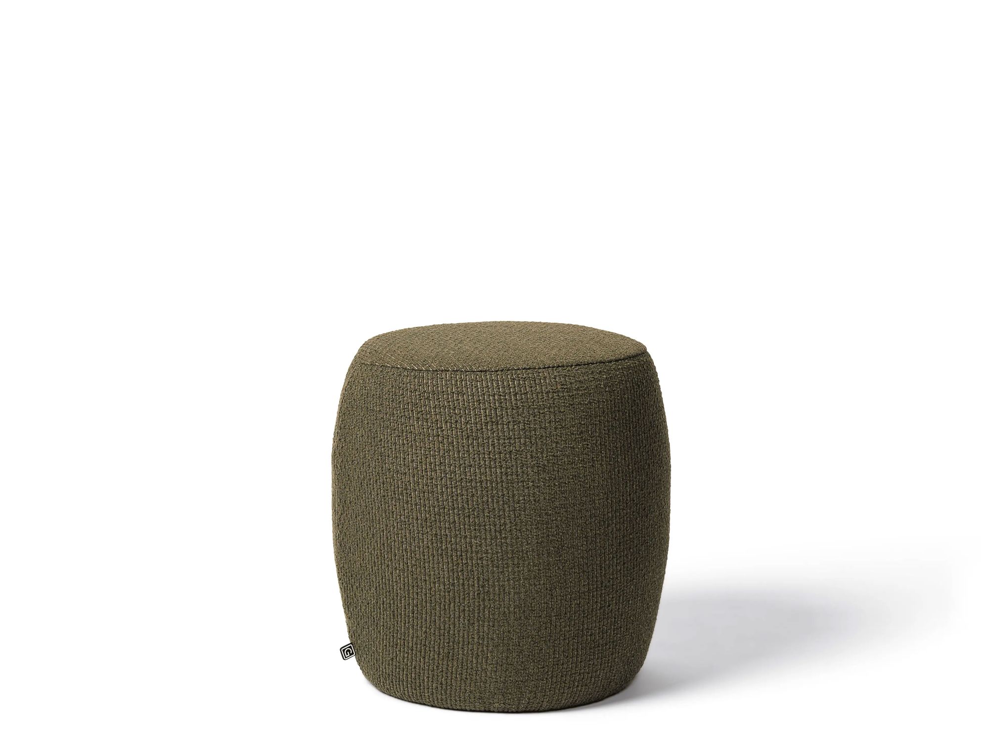 Gommaire Pouf Nathan Small Green – runder Indoor Pouf in edlem Grünton
