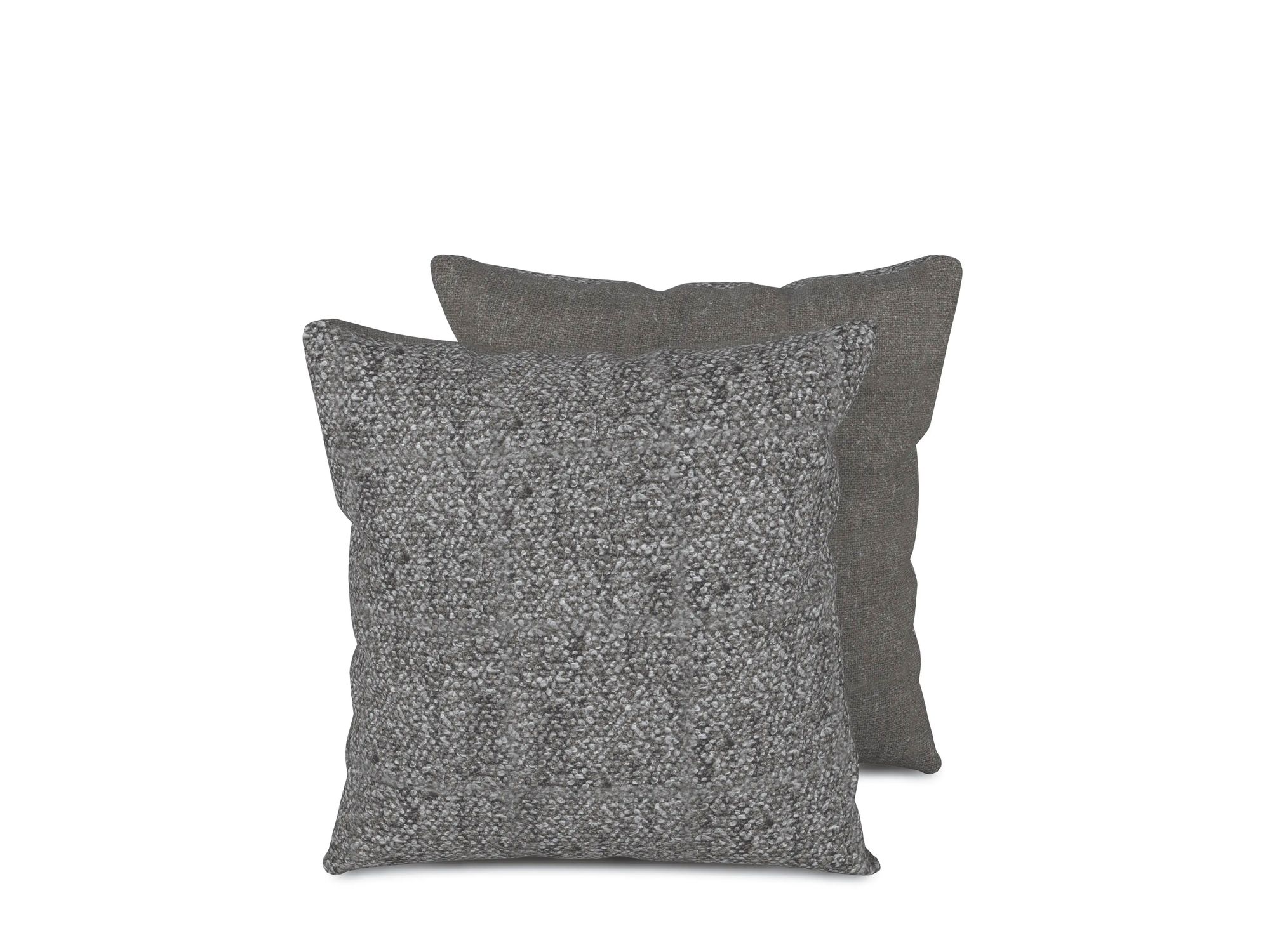 Gommaire Deko Kissen Set 45x45 cm Moss-Stone – 2er Set in den Farben Moss und Stone mit Federfüllung