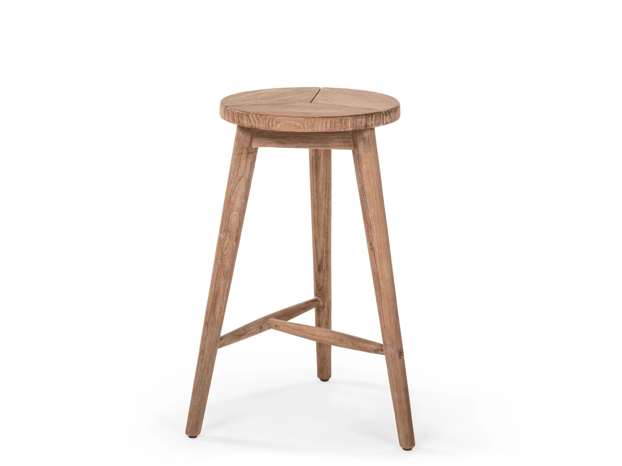 Gommaire Barstuhl Asti aus Teakholz natural grey – stilvoller Indoor Barstuhl aus recyceltem Teak