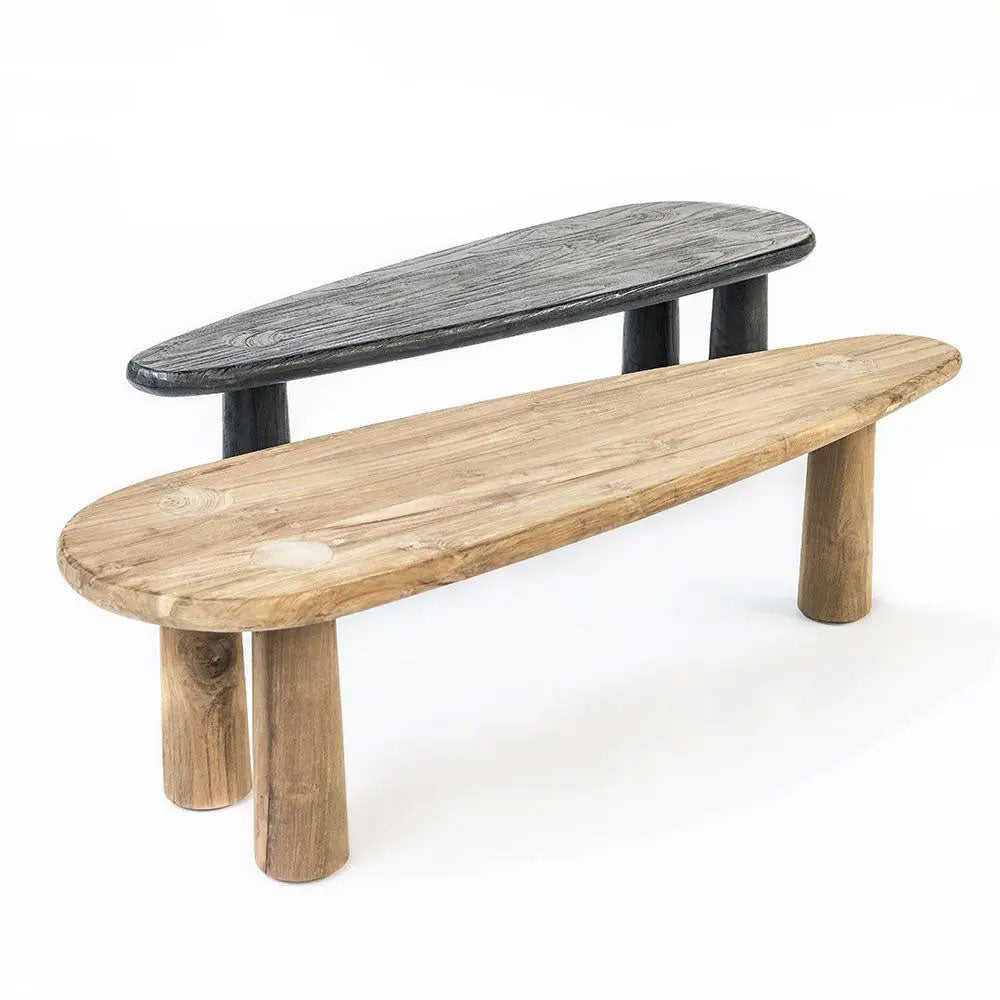 Gommaire Coffee Tables May in Natural und Fume – handgefertigte Tische aus Teakholz