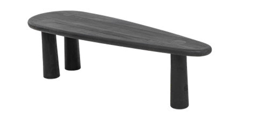 Gommaire Couchtisch May Fume aus recyceltem Teakholz in dunklem Finish