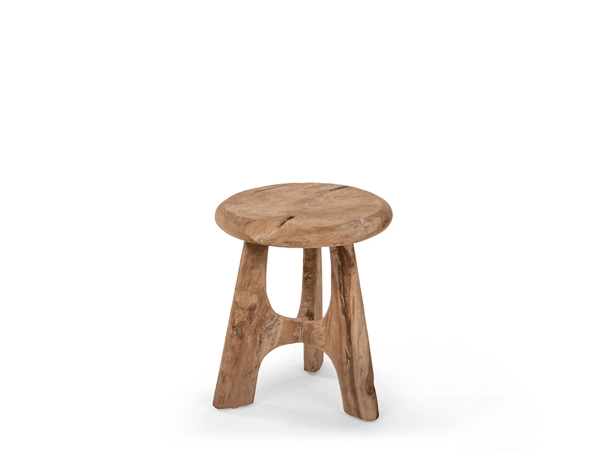 Gommaire Beistelltisch Laya aus Teakwurzel in Natural Grey | handgefertigt in Large