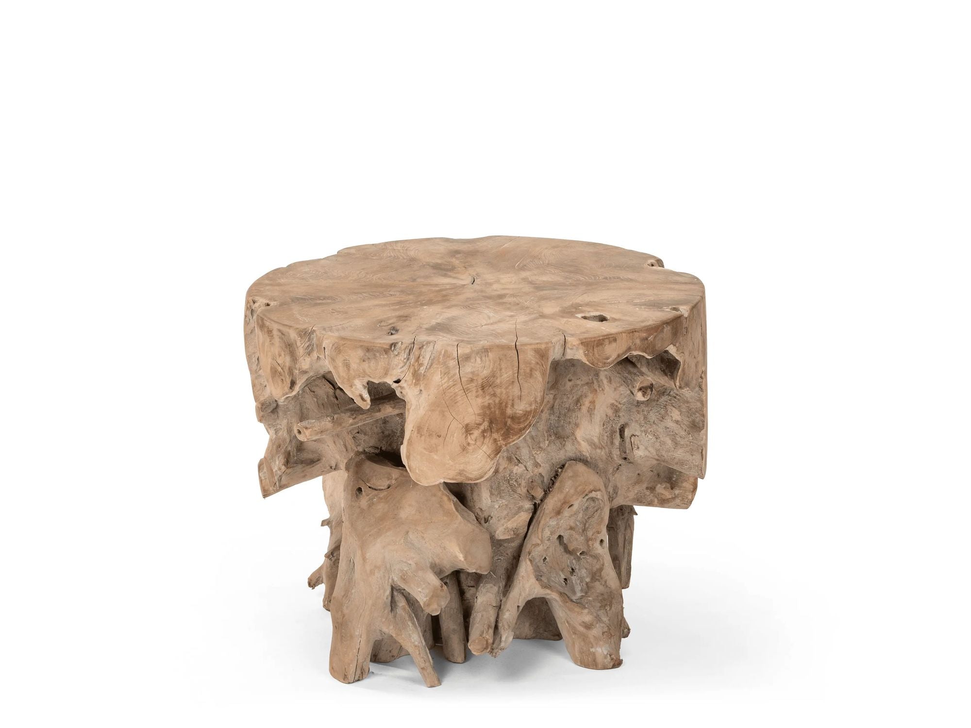 Gommaire Couchtisch Bamba aus Teakwurzel in Natural Grey | handgefertigt in L