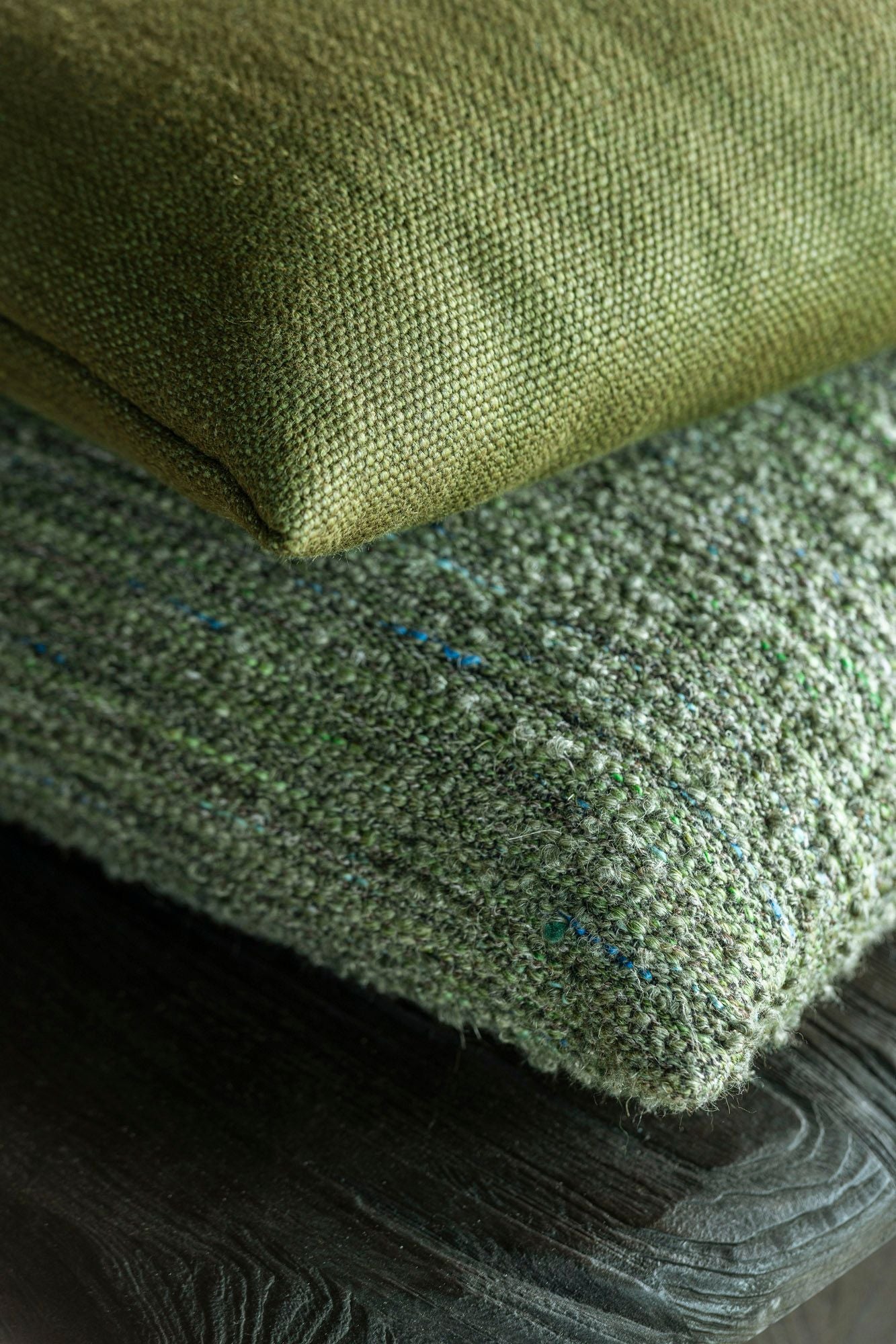 Detailaufnahme der Stoffstruktur des Gommaire Dekokissens Cozy 40x40