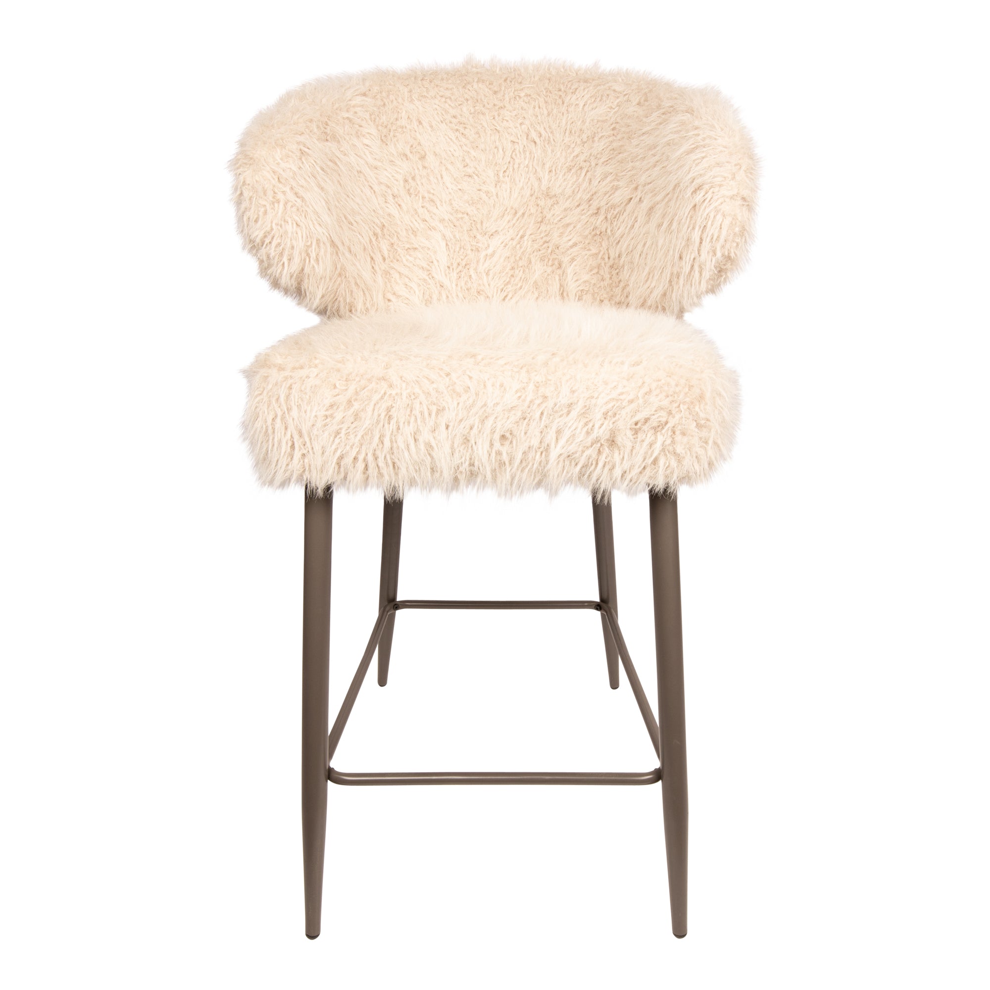 Stuhl von PTMD, stuhl aus Stoff in Beige mit Metallgestell im modernen Design, komfortabel. Ideal für Essbereich oder Küche.