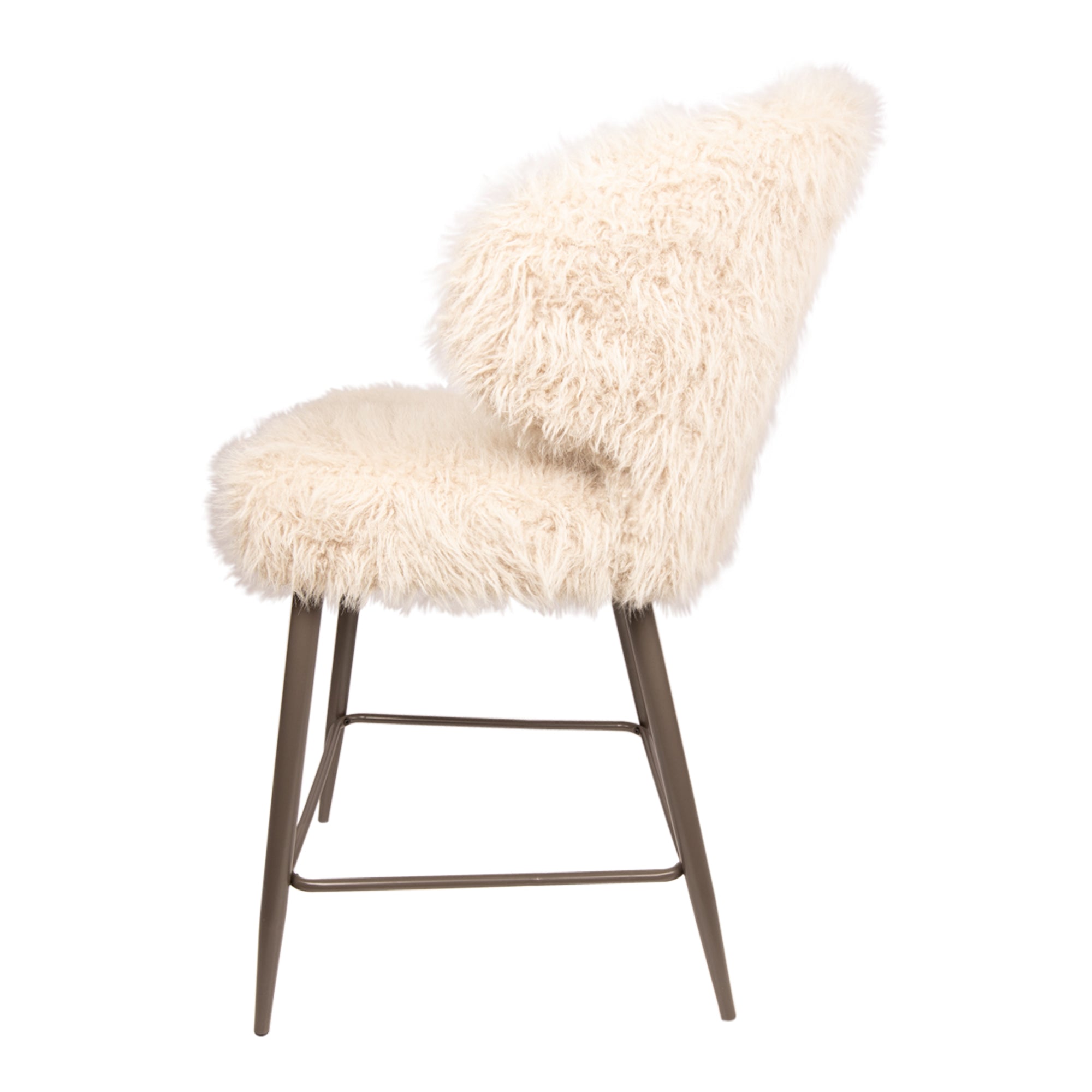 Stuhl von PTMD, stuhl aus Stoff in Beige mit Metallgestell im modernen Design, komfortabel. Ideal für Essbereich oder Küche.