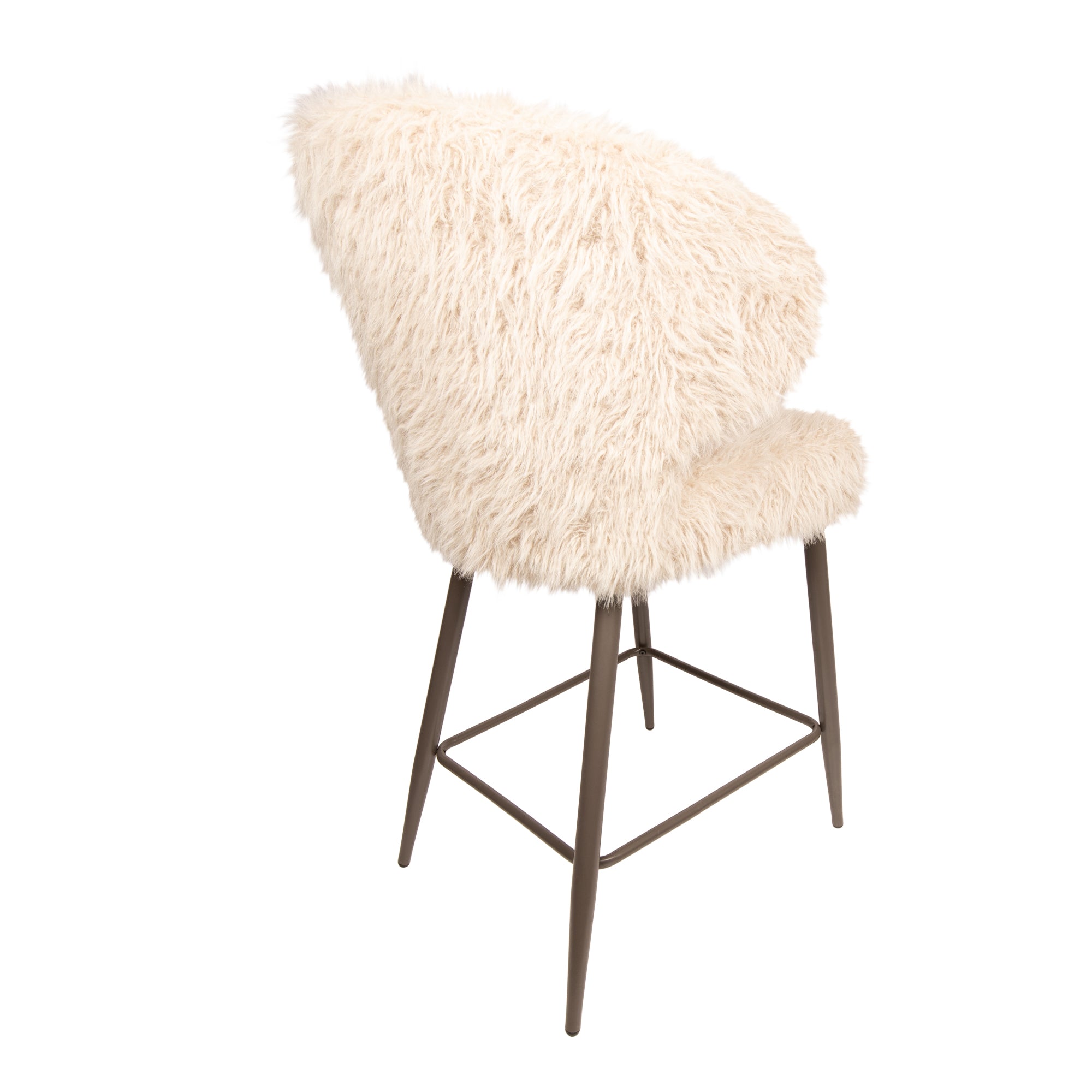 Stuhl von PTMD, stuhl aus Stoff in Beige mit Metallgestell im modernen Design, komfortabel. Ideal für Essbereich oder Küche.